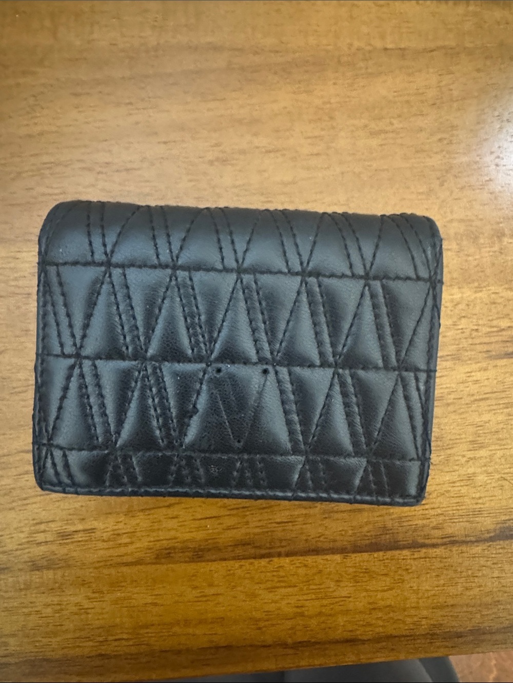 Versace Black Quilted Leather Women's Wallet (Missing front "V")